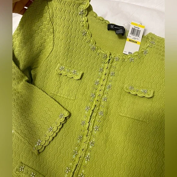 INC International Concepts Women's Green Sweater - Picture 3 of 7